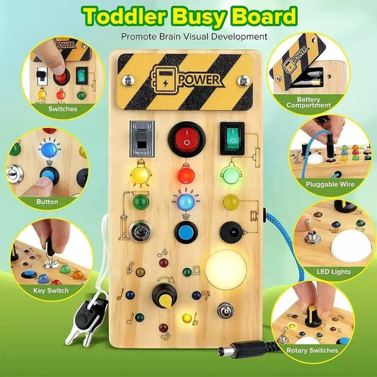 Switch Busy Board – LED Activity Board for Sensory Exploration and Fine Motor Skills