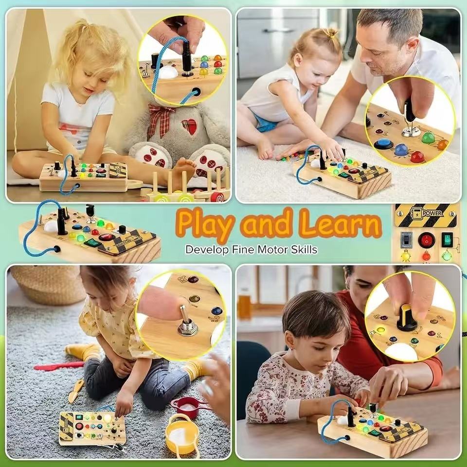 Switch Busy Board – LED Activity Board for Sensory Exploration and Fine Motor Skills