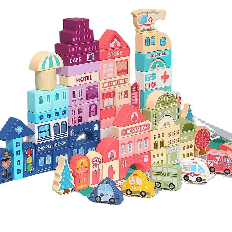 Wooden Building Blocks for Kids