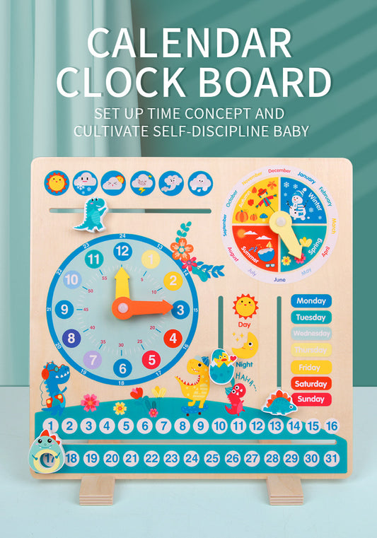 Montessori Calendar & Clock Learning Board