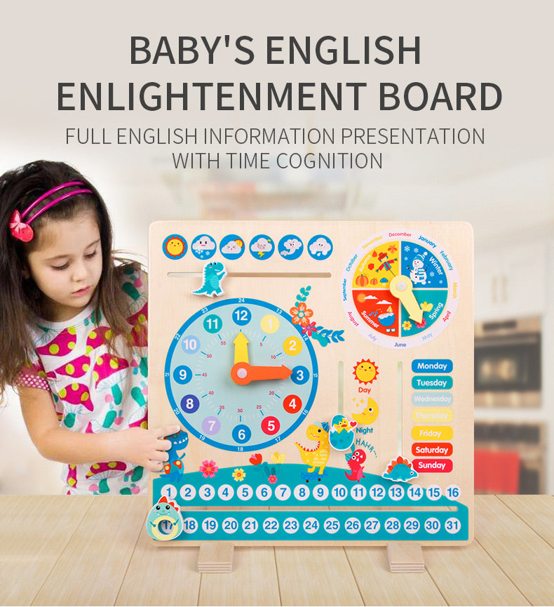 Montessori Calendar & Clock Learning Board
