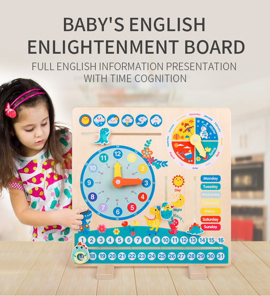 Montessori Calendar & Clock Learning Board