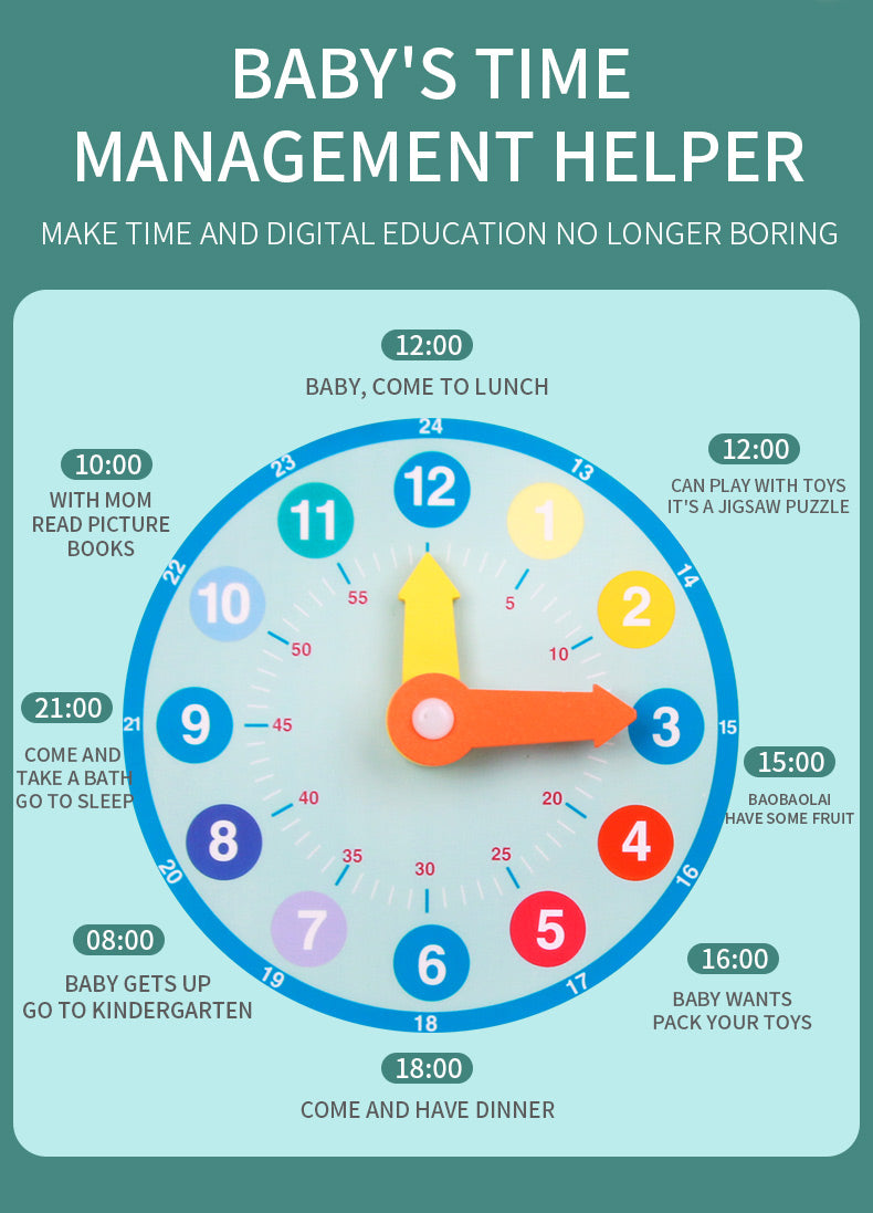 Montessori Calendar & Clock Learning Board