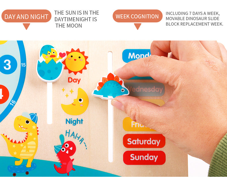 Montessori Calendar & Clock Learning Board