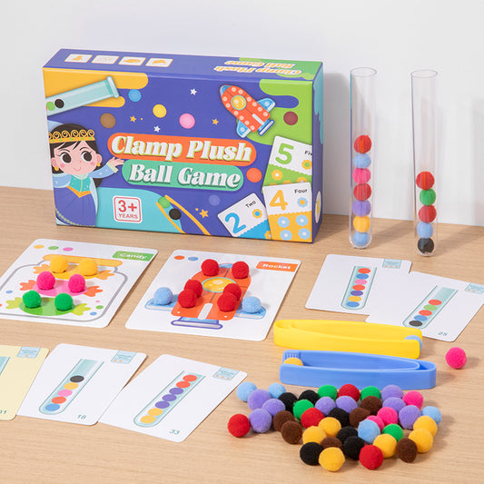 Hairball Montessori Game or pom-pom/hairball color-matching and sorting activity