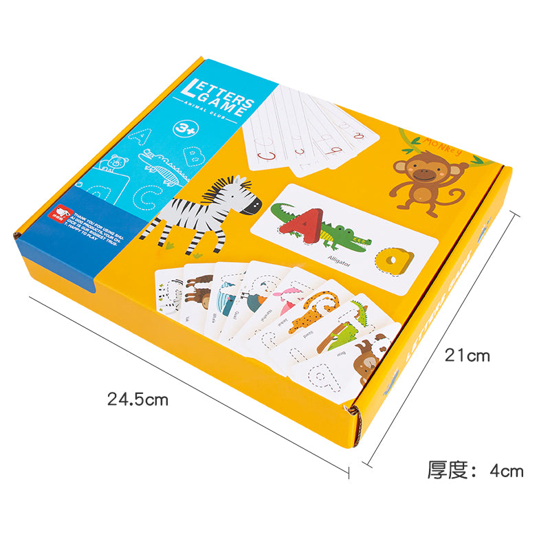 ABC Alphabet Flash Cards, Wooden Letters Alphabet Blocks Toys