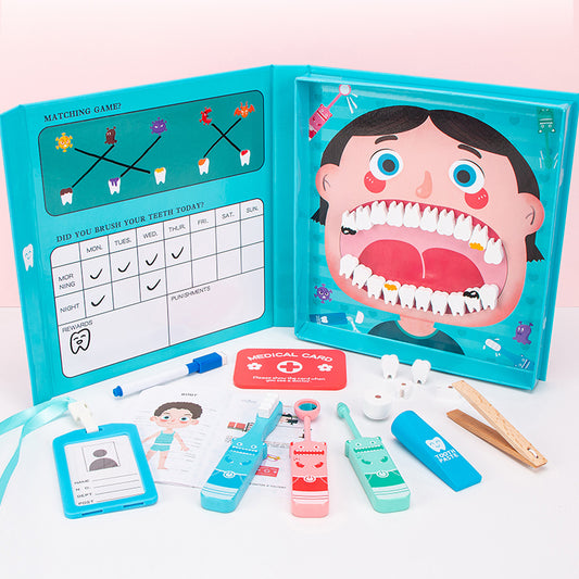 Wooden Dentist Pretend Play Set for Kids