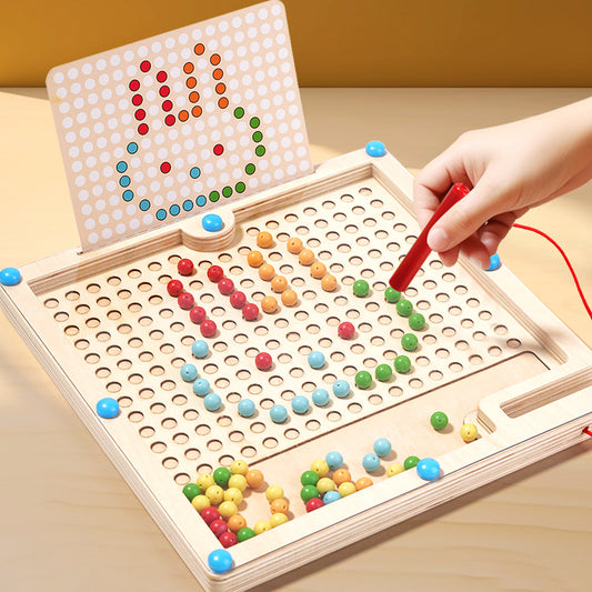 2-in-1 Labyrinth & Flying Chess Game – Montessori Educational Toy