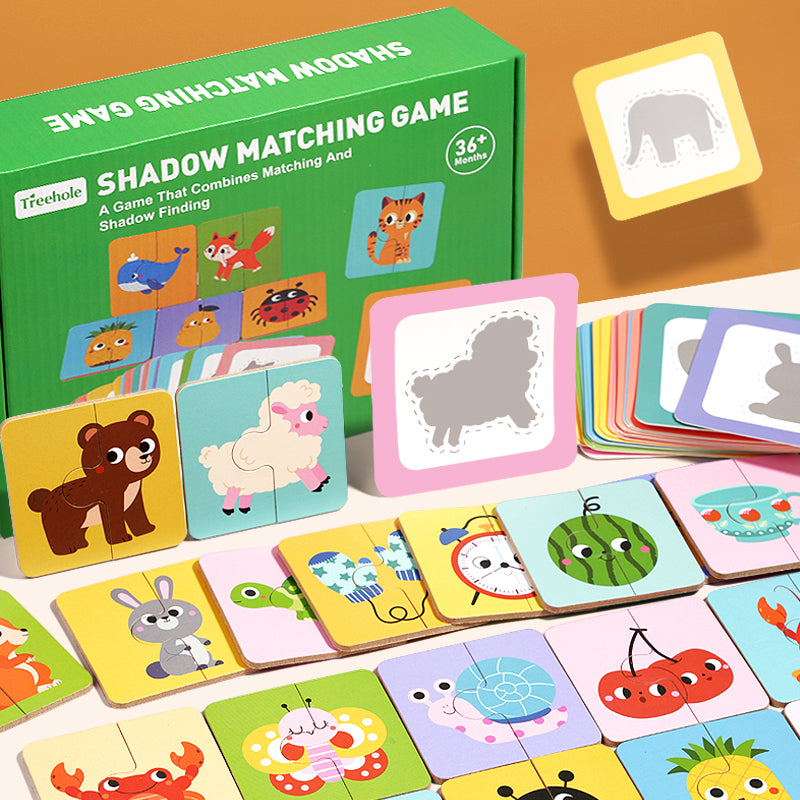 Wooden Shadow Matching Game