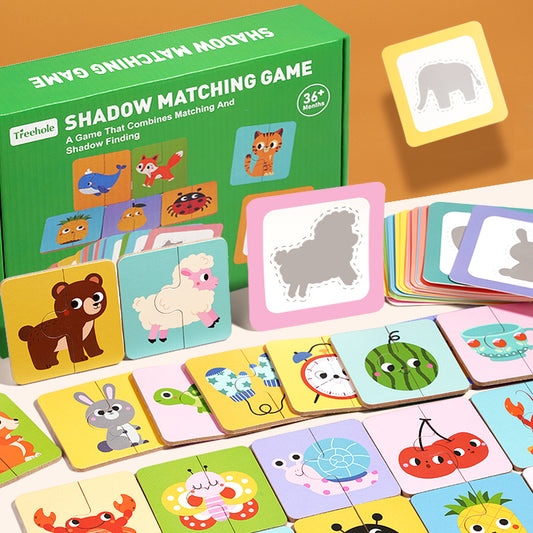 Wooden Shadow Matching Game