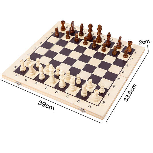 Wooden Chess Set for Kids & Beginners