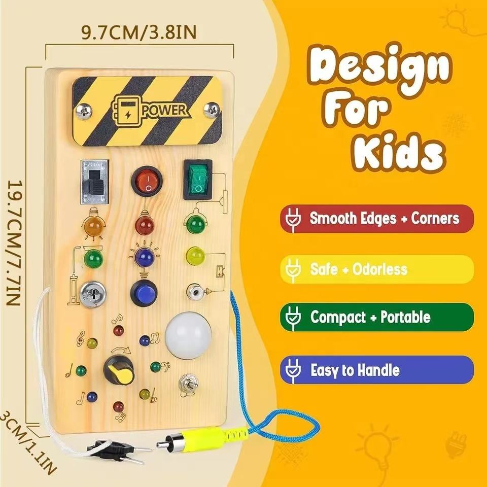 Switch Busy Board – LED Activity Board for Sensory Exploration and Fine Motor Skills