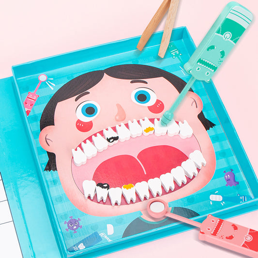 Wooden Dentist Pretend Play Set for Kids