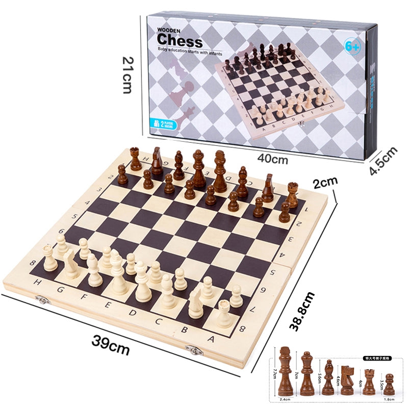 Wooden Chess Set for Kids & Beginners