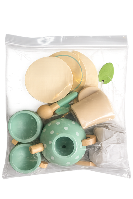 Wooden Afternoon Tea Set – Montessori Pretend Play Tea Party Toy, 15-Piece Set