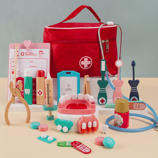 Little Doctor Wooden Pretend Play Set
